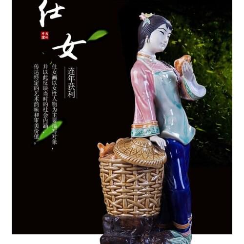 Decoration of beautiful ceramic figures---Shiwan Kiln,#01