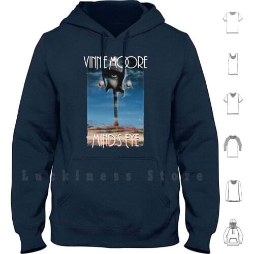 Vinnie Moore Guitar Hero Hoodie Long Sleeve Vinnie Moore Vinnie Moore Guitar Minds Eye Heavy Metal Hard Rock 80s Music