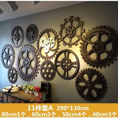 Restore Ancient Ways Industry Gear Wall Furniture Display Rather Use Wall Pendant LOFT Personality Originality Ornamentation