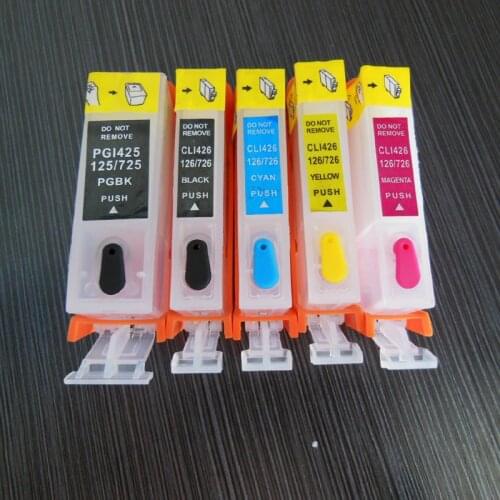 Vilaxh PGI-425 CLI-425 Refillable Ink Cartridge For Canon PGI425 CLI425 PGI 425 Pixma IP4840 IP4940 MX884 IX6540 MG5140 MG5240