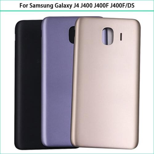 10Pcs\lot For Samsung Galaxy J4 J400 J400F J400F/DS J400G Plastic Battery Back Cover Rear Door Housing Case Chassis Replace