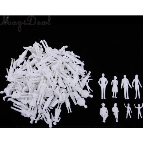 100pcs Miniatures People Action Figures Passenger Model for Street Scenery Dioramas (1:30 )