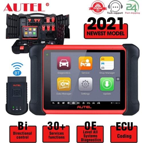 2021 Newest Autel MaxiCOM MK906BT OBD2 EOBD Car Diagnostic Scanner Tool KEY Coding ECU TPMS With MV108