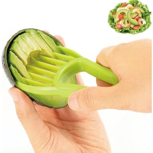 3-in-1 Avocado Slicer Shea Corer Butter Fruit Peeler Cutter Pulp Separator Plastic Knife Kitchen Vegetable Tools Home Accessory