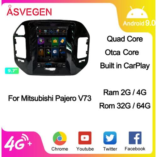 9.7" Auto Car Player For Mitsubishi Pajero V73 V60 V68 2001~2006 Car Multimedia TV DVD GPS Audio Hi-Fi Radio Player With Carplay