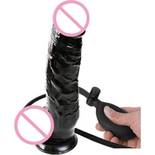 Big Inflatable Dildo Large Soft Dildos Suction Cup Realistic Penis Anal Plug Sex Toys For Women Pump Huge Butt Plug