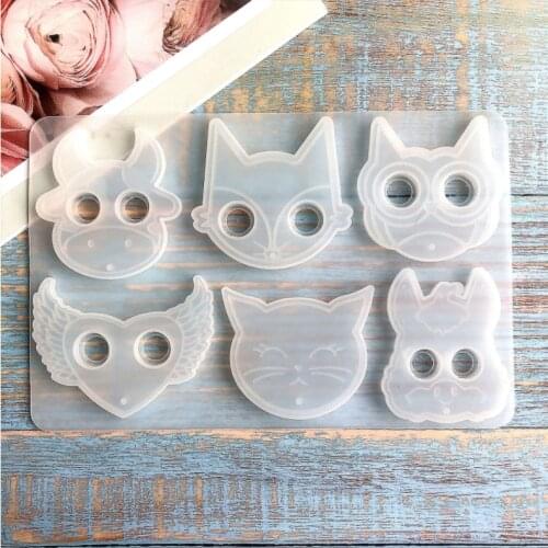 DIY Transparent Silicone Mould owl cattle cartoon animal wing Keychain silicone gutta dropping mold