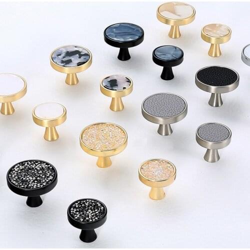European Door Brass Knobs Handles Kitchen Cabinet Alloy Furniture Handles Marble Vein Dresser Drawer Pulls Wall Hanging Hooks