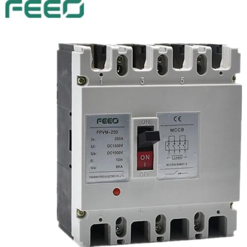 FEEO Solar Power MCCB Moulded Case 4P 400A 1000V DC Circuit Breaker Switch