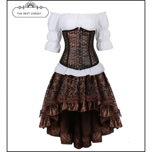 Corset Sexy Underbust Corset Dress Corset Costume Party cosplay Womens Corset Skirt Gothic Plus Size