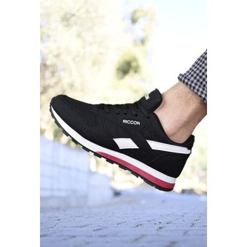 Riccon Black White Unisex Skin Sneaker 0012853