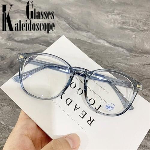 Fashion Anti Blue Light Computer Glasses Women Round Glasses Frames Men Vintage Transparent TR90 Optical Spectacles Frame