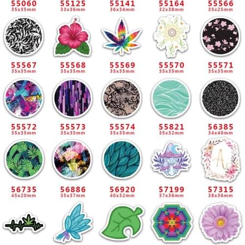 DIY Craft Supplies Sewing Accessories Cartoon Plant Printed Planar Resins Mold 30 Pieces. PR-55060