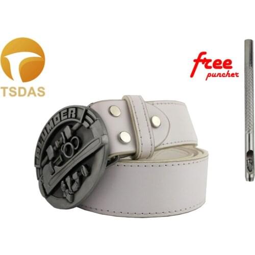 Luxury Men Belt Buckles Metal Tool Plumber Silver Plated, Mens Designer Belt Buckles Head Free Shipping