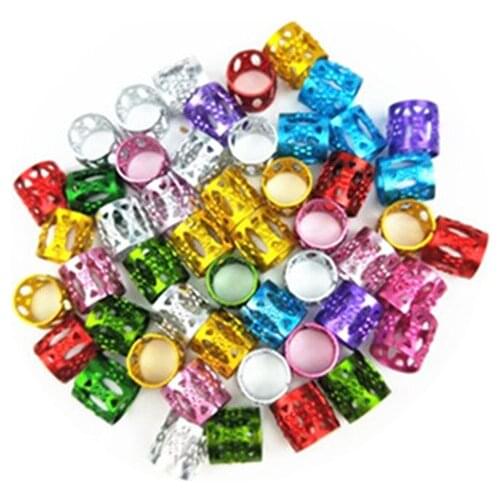 30pcs Mixed Beads Adjustable Hair Braids Dreadlock Beads Adjustable Hair Braid Rings Cuff Clips Tubes Jewelry Hair Accessories