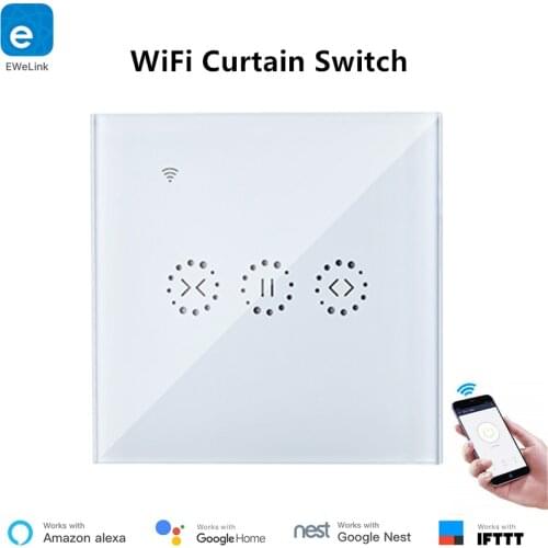 EWelink Smart WiFi Curtain Switch Remote Control Electric Curtain Voice Control Via Alexa and Google Home IFTTT Support EU Type