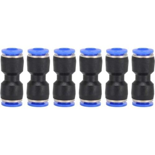 50Pcs Stainless Steel Straight Pneumatic Connector Push To Connect Fitting For PU-6 Air Tube Equipment