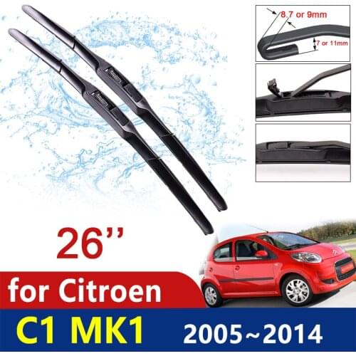 Car Wiper Blade for Citroen C1 MK1 2005~2014 Front Windscreen Windshield Window Wipers Car Goods 2006 2007 2008 2011 2012 2013