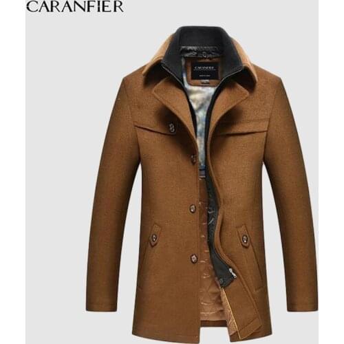 Мужские утепленные пальто CARANFIER China At AliExpress