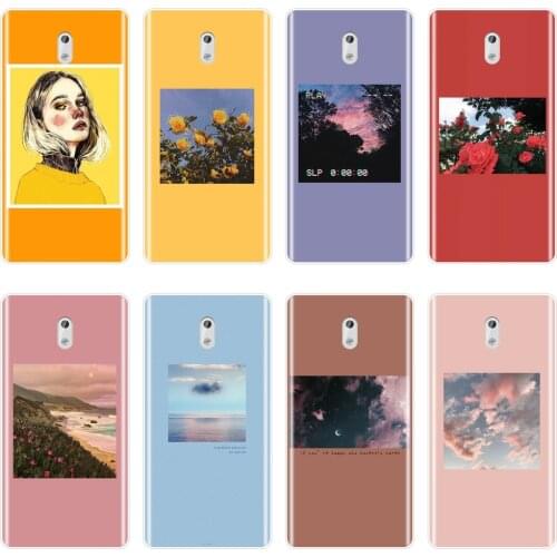 TPU Back Cover For Nokia 1 2 3 5 6 8 Yellow Flower Girl Purple Pink Red Floral Silicone Soft Phone Case For Nokia X6 7 Plus Case