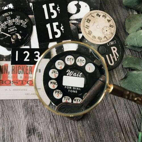 Chzimade 18Pcs/lot Vintage Number Junk Journal Planner Scrapbooking Decorative DIY Handmade Craft Background Paper