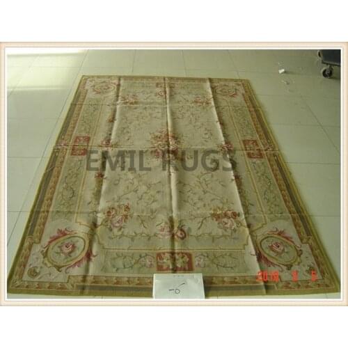 Home Decore Natural Sheep Wool The Aubusson Savonnerie, A Handmade French Garden, Is Beautifully Embroidered With Rugs