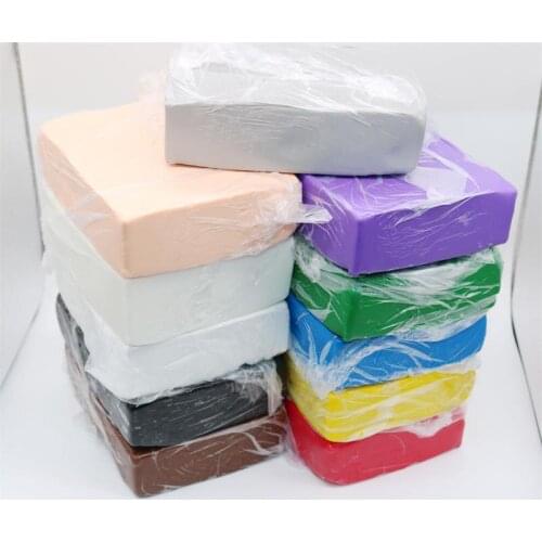 DIY Professional Soft Baking Polymer Clay Figure Doll Hand Foot Print Blue Sculpting Ceramic toys Modeling 1 kg/pack 15 colors