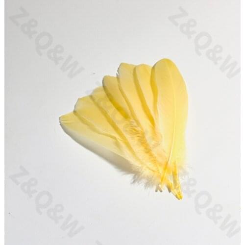 Beautiful 10-15CM Natural Goose Feather Dyed Beige 20-200PCS DIY Jewelry Earrings Accessories Performance Costume Decoration