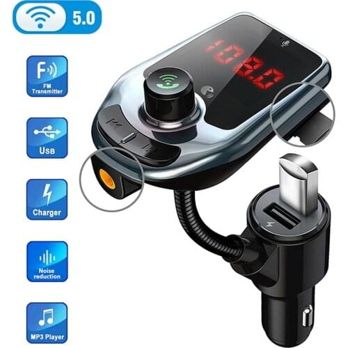 Mayitr Wireless Car FM Transmitter MP3 Player Radio Adapter Kit Dual USB Charger For Phone Handsfree FM Modulator Transmitter