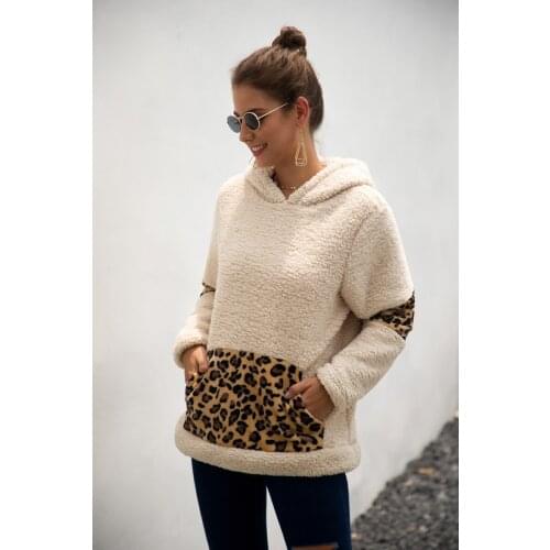 2019 Fashion Faux Fur Coat Women Winter Warm Thick Soft Warm Fur Jacket Female Streetwear Leopard Plush Coat Pocket Teddy Jacket