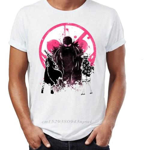 Hip Hop Men T-shirts One Piece Alliance Trafalgar Law Luffy Anime Badass Nerdy Street Guys Tops & Tees Swag 100% Cotton Camiseta