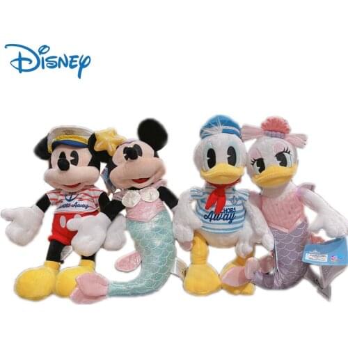 2021 New Disney Genuine Mickey Minnie Mouse Action Figure Plush Toys Donald Duck Kawaii Anime Figures Plush Dolls Kids Toys Gift
