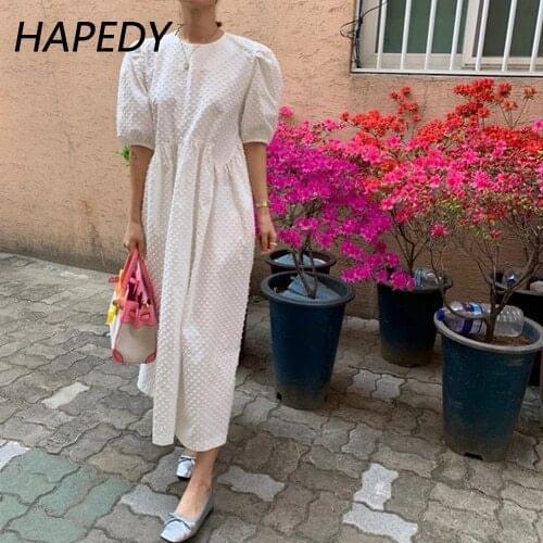 Solid Color Maxi Dresses For Women Korean Style Long Dress White Yellow Ladies Summer Dress Elegant Woman Clothes 2021 Fashion