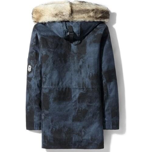 2020 Winter Jacket Men Real Fur Coat Parka Natural Wolf Fur Liner Luxury Long Coat Warm Parkas D104A8501-1 KJ3745