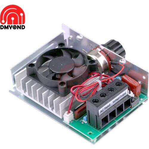 AC 110V 10000W SCR Motor Speed Control Dimming Dimmers Motor Speed Controller Thermostat Electronic Voltage Regulator Module Fan