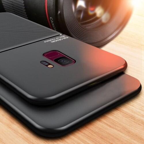 Luxury Matte Leather Case For Samsung S9 S8 Plus Cases Car Magnetic Holder Phone Cover Samsung Galaxy S9+ S8+ S 8 S 9 Cover Capa