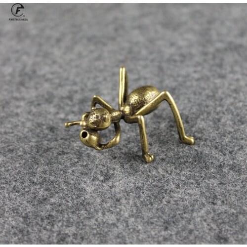 Handmade Pure Copper Ant Incense Burner Tea Pet Retro Brass Animal Figurines Small Ornaments Desk Crafts Decorations Home Decor