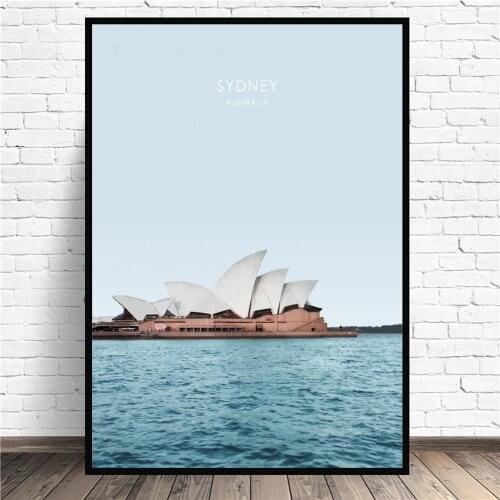 Sydney Illustration Travel Canvas Painting Wall Art Pictures Prints Home Decor Wall Poster Decoration For Living Room