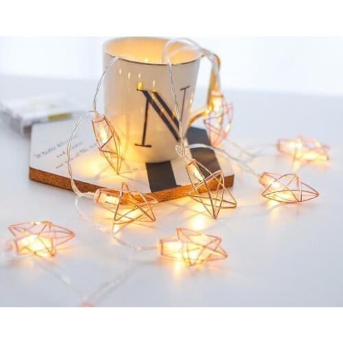HobbyLane Led Five-pointed Star String Lights Holiday Patio Lights Lighting for Home Garden Lawn Christmas Party Decoration