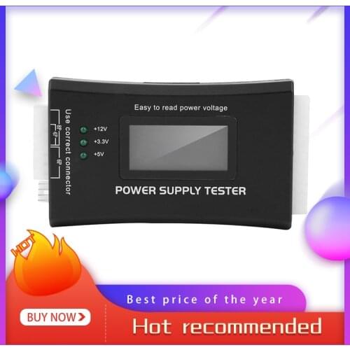 1Pc Computer PC Power Supply Tester Checker 20/24 pin SATA HDD ATX BTX Meter LCD Wholesale