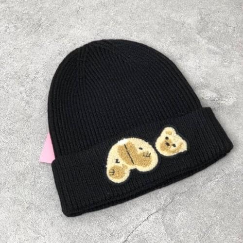 Palm Angels 21SS Beauty tide PA letters Embroidered bear Knitted hat men and women couple fashionable casual Baotou hats