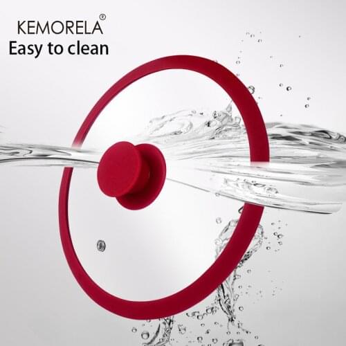 Silicone Tempered Glass Pot Lid Universal Lid Sealed Drop-Proof, Explosion-Proof Cooking Visualization Steam Kitchen Accessories