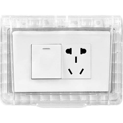 Universal Paste Switch Socket Waterproof Box 118 Type One Two Six Hole Bathroom Switch Protection Cover Electrical Accessories