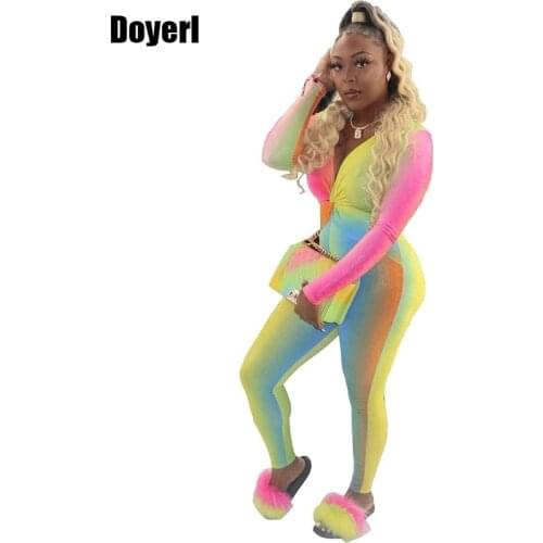 Tie Dye Print Plus Size Jumpsuits for Women 2021 Party Sexy Elegant Bodycon Jumpsuit Long Sleeve One Piece Club Jumpsuit Romper