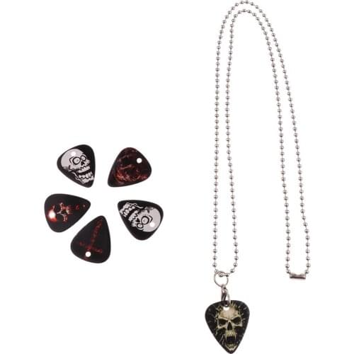 1pc Celluloid Guitar Pick Plectrum Necklace for Guitar Lover Musical Gift