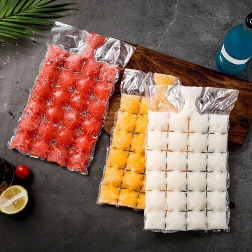 10Pcs/bag Disposable Ice-making Bags Frozen Ice Cube Mold Transparent Ice Bag Portable Kitchen Gadgets Household