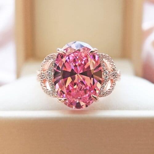 100% 925 Sterling Silver 10CT Oval 10*14MM Sharp-Bottom Cut Pink Gemstone, Wholesale Wedding Gifts