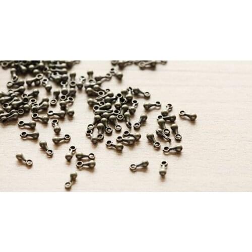 1000 pcs of Antique Bronze end beads TearDrop Alloy End Piece - 7 mm