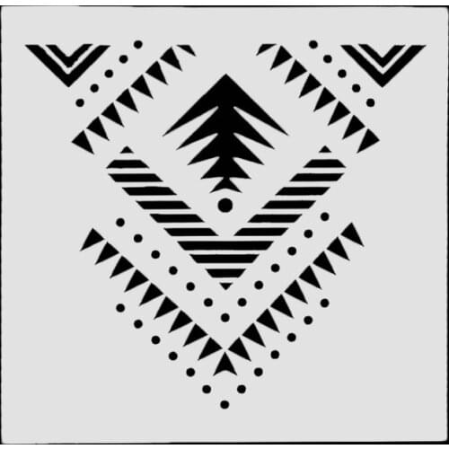 13*13 DIY Craft Layering Geometry Stencils For Wall Painting Scrapbooking Album Decorative Paper Cards spray painting tools