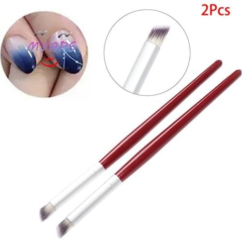 2PC/set Nail Art Brush UV Gel Drawing Painting Manicure Pigment Gradient Pen